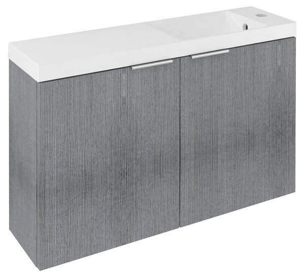 Sapho Sapho, LATUS X umyvadlová skříňka 78,8x50x22cm, dub stříbrný, LT110-SET03