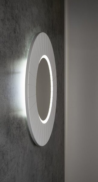Sapho Sapho, LUMIRO STRIP kulaté zrcadlo s LED osvětlením v rámu, průměr 75cm, bílá mat, LR750-3131S