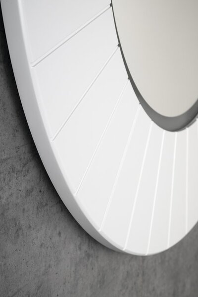Sapho Sapho, LUMIRO STRIP kulaté zrcadlo s LED osvětlením v rámu, průměr 75cm, bílá mat, LR750-3131S