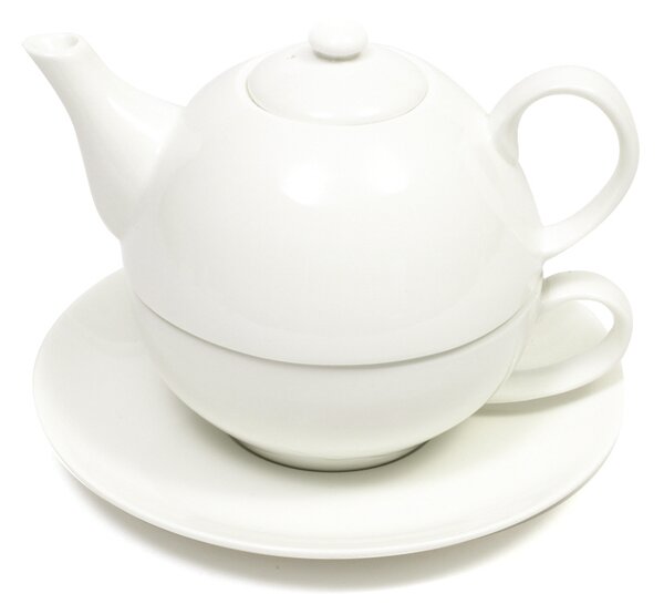 Čaj pro jednoho White Basics - Maxwell&Williams (Porcelánová Konvička vložená do šálku White Basics - Maxwell&Williams)