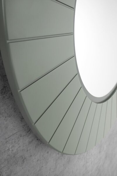 Sapho Sapho, LUMIRO STRIP kulaté zrcadlo s LED osvětlením v rámu, průměr 90cm, verde, LR950-4444S