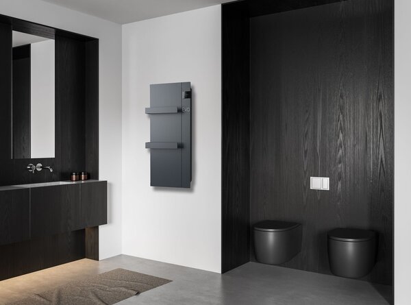 Sapho Sapho, ONSEN EVO elektrické topné těleso, 400x900mm, 1000 W, antracit, ONS10011