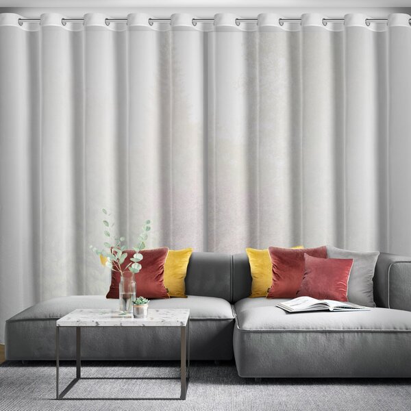 ZÁCLONA NA KROUŽCÍCH ARIADNA2 350X250 CM BÍLÁ