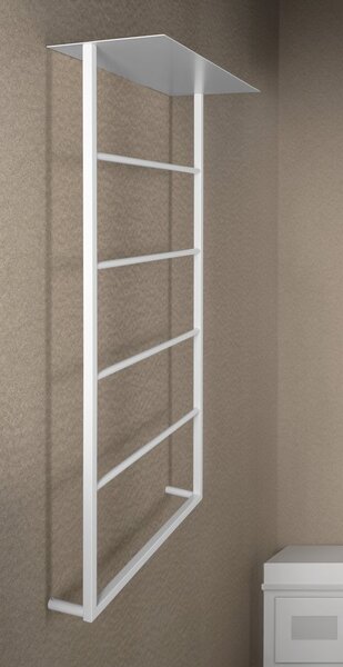 Sapho Sapho, SKA nástěnný držák ručníků s policí 604x1184x252mm, bílá mat, SKA712