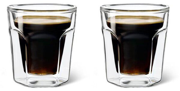 Dvoustěnný skleněný šálek na Espresso 100 ml 2ks - Leopold Vienna (Dvoustěnná sklenice sada 2ks 100 ml - Leopold Vienna)