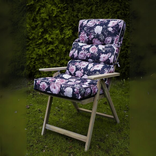 Polštář Blomster 120 x 57 x 8 šedý