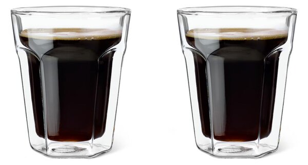 Dvoustěnný skleněný šálek na kávu 220 ml 2ks - Leopold Vienna (Dvoustěnná sklenice sada 2ks 220 ml - Leopold Vienna)