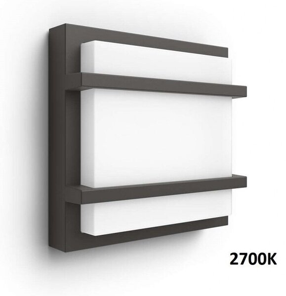 17394/93/P0 Petronia venkovní nástěnné LED svítidlo 1x12W 1200lm 2700K IP44, antracitové