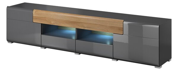 TV stolík Tamie Typ 40 (tmavě šedá + dub)
