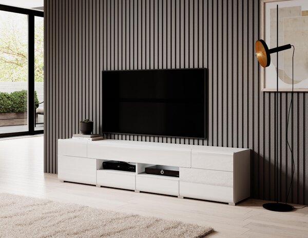 TV stolek Tamie Typ 40 (bílá + lesk bílý). Akce -14%