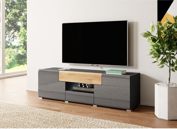 TV stolík Tamie Typ 41 (tmavě šedá + dub)