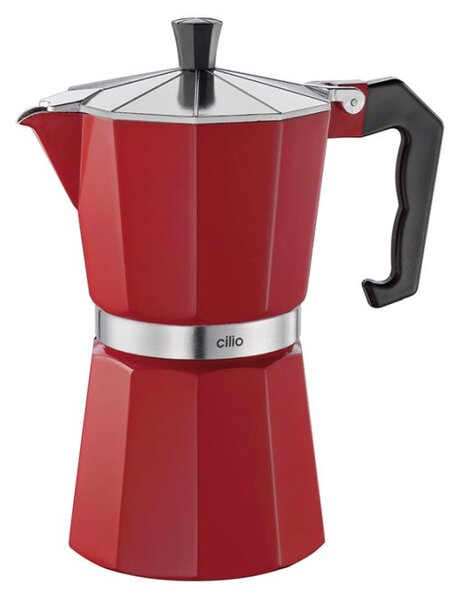 Kávovar espressa Classico na 6 šálků 300 ml, červený - Cilio (Vařič pressa 6 šálků, červený - Cilio)