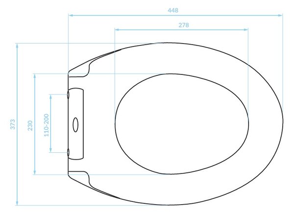 Kuchinox Standard, WC sedátko 448x373 mm, duroplast, pomalé zavírání, bílá, LAV-ADA_601E