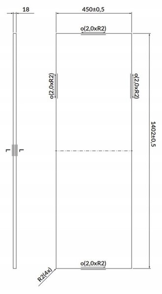 Cersanit Larga, deska na skříňku 140cm, modrá, S932-034