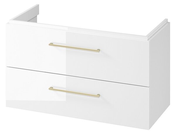Cersanit Larga, závěsná umyvadlová skříňka 100cm, bílá lesklá, S932-076