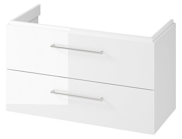 Cersanit Larga, závěsná umyvadlová skříňka 100cm, bílá lesklá, S932-076