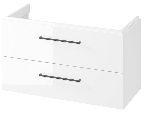 Cersanit Larga, závěsná umyvadlová skříňka 100cm, bílá lesklá, S932-076