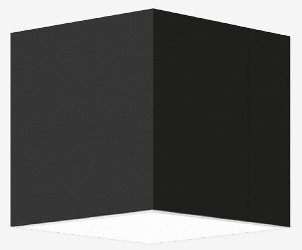 Lucis Stropní LED svítidlo IZAR C 9,6W, 15x15 cm Barva: Černá, Teplota světla: 3000K - teplá bílá, Stmívání, řízení: ON/OFF (bez stmívání)