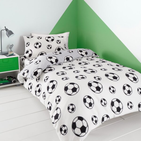 Flanelové dětské povlečení do postýlky 120x150 cm Football – Catherine Lansfield