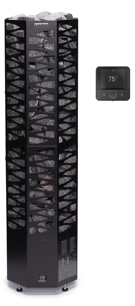 Narvi Smooth Flow WiFi 9,0 kW Black – elektrická saunová kamna