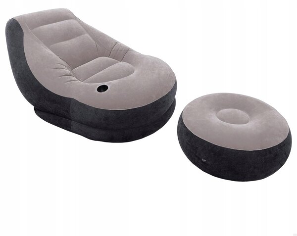 Intex Nafukovací křeslo + podnožka 130 x 99 x 76 cm