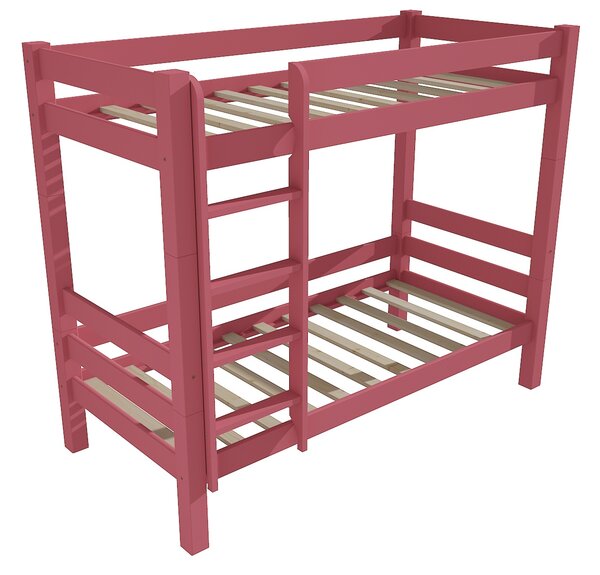 Vomaks Patrová postel 8X8 03B Rozměr: 80 x 200 cm, Povrchová úprava: netransparentní barva růžová