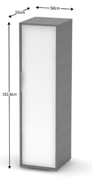 Šatní skříň Hamila NEW TYP 20 (grafit + bílá)