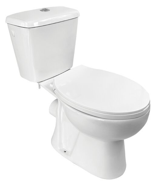 Kuchinox Lario, WC kombi, dvoutlačítko 3/6l, zadní odpad, sedátko s pomalým zavíráním, bílá, LAV-VKL_604P
