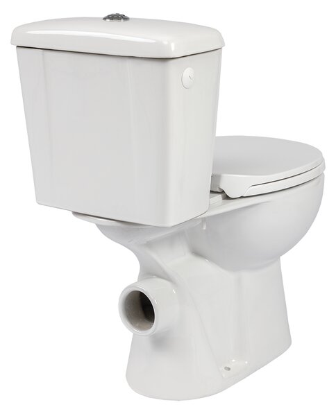 Kuchinox Lario, WC kombi, dvoutlačítko 3/6l, zadní odpad, sedátko s pomalým zavíráním, bílá, LAV-VKL_604P