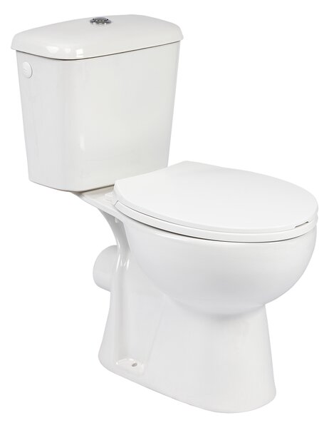 Kuchinox Lario, WC kombi, dvoutlačítko 3/6l, zadní odpad, sedátko s pomalým zavíráním, bílá, LAV-VKL_604P