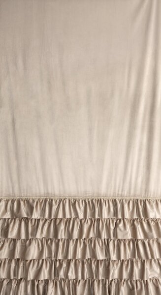 ZATEMŇOVACÍ ZÁVĚS NA KROUŽCÍCH CARLI 140X250 CM BÉŽOVÁ
