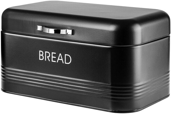 Chlebník v retro stylu černý - KADAX (Box na pečivo Retro černý - KADAX)