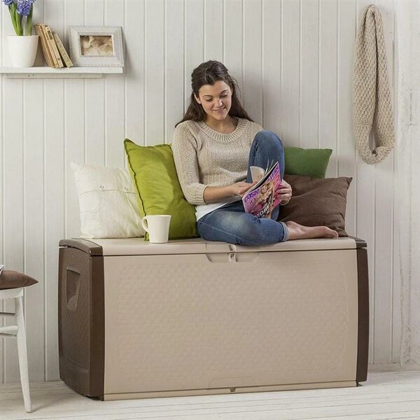 Zahradní úložný box plast 350 l šedý