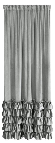 ZATEMŇOVACÍ ZÁVĚS NA PÁSCE CARLI 140X250 CM STŘÍBRNÁ
