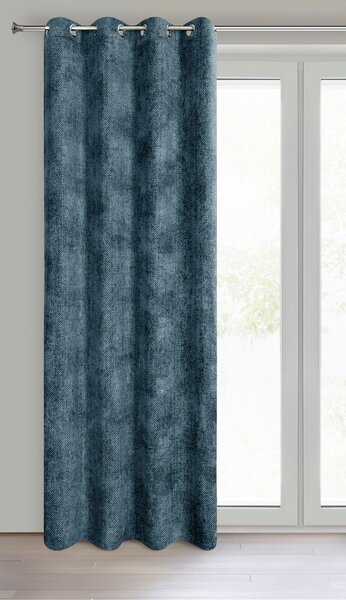 ZATEMŇOVACÍ ZÁVĚS NA KROUŽCÍCH ALETA 135X250 CM TMAVĚMODRÁ