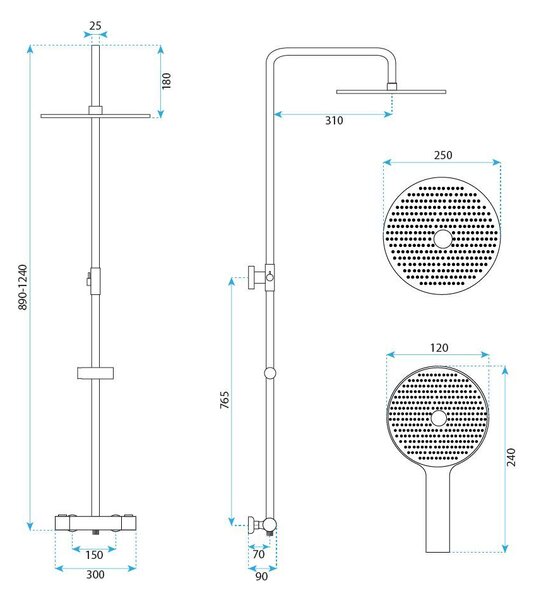 Rea, Sprchový set Rea Avanti Chrome, REA-P8921
