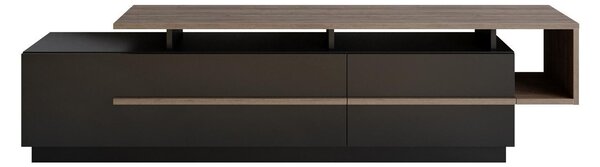 TV stolek/skříňka Pria (černá + ořech). Akce -24%