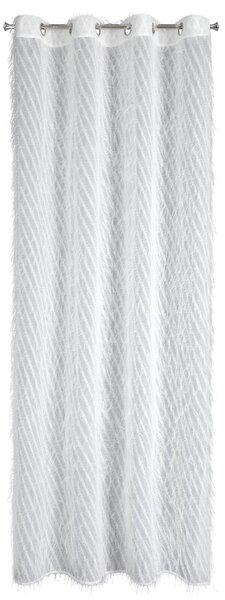 ZÁVĚS NA KROUŽCÍCH LAUREL 140X250 CM BÍLÁ