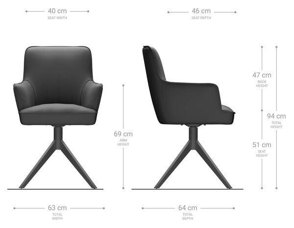 DELIFE Jídelní židle Heira-Flex s područkami bouclé stříbrně šedá široká křížová podnož nerezová ocel 360° otočná taštičkové pružiny