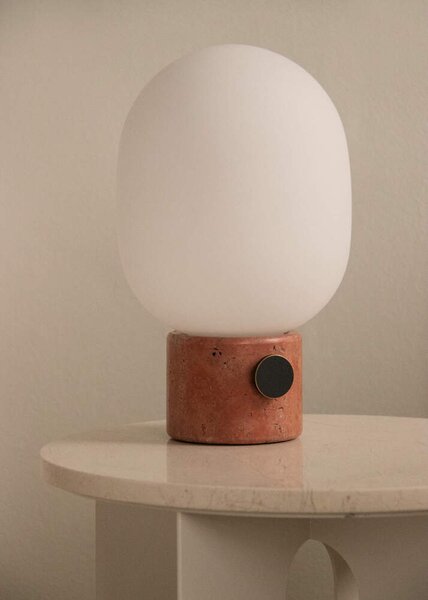 Audo Copenhagen Stolní lampa JWDA, red travertine 71218