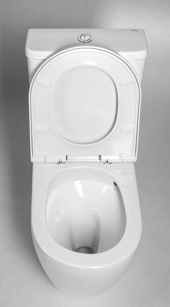 Sapho Sapho, TURKU kombi WC, Vortex Rimless, spodní/zadní odpad, bílá, PC104V