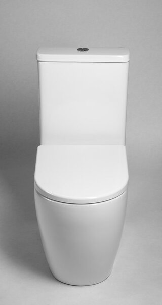 Sapho Sapho, TURKU kombi WC, Vortex Rimless, spodní/zadní odpad, bílá, PC104V
