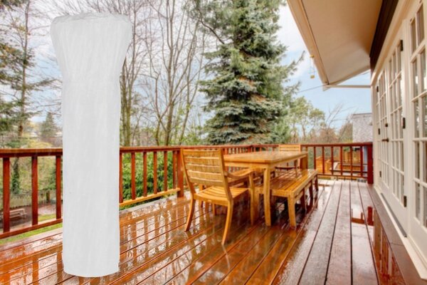 Obal na zahradní slunečník 215 x 80 x 215 cm bílý