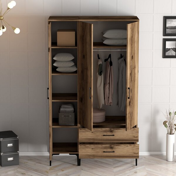 Šatní skříň Kiara RT (ořech). Akce -25%