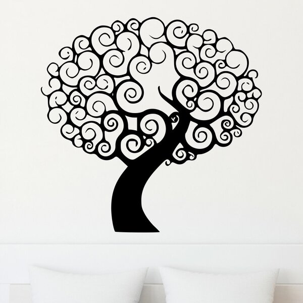 Živá Zeď Samolepka Kouzelný strom Barva: černá