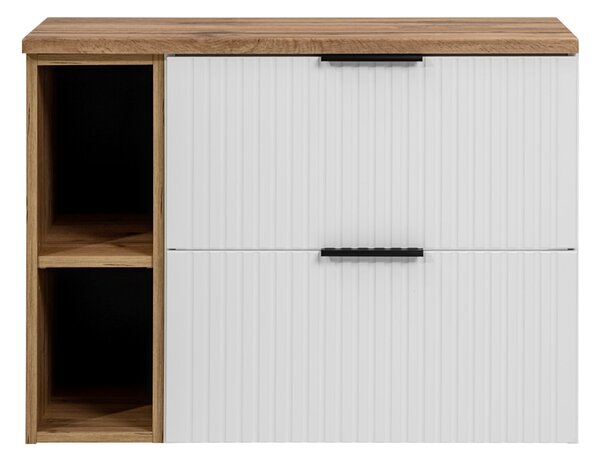 Koupelnová skříňka ADEL WHITE 80 cm + deska + regál