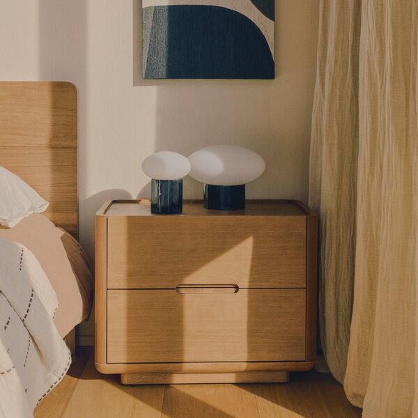 Kave Home Černá mramorová stolní lampa Idela Ø26 cm
