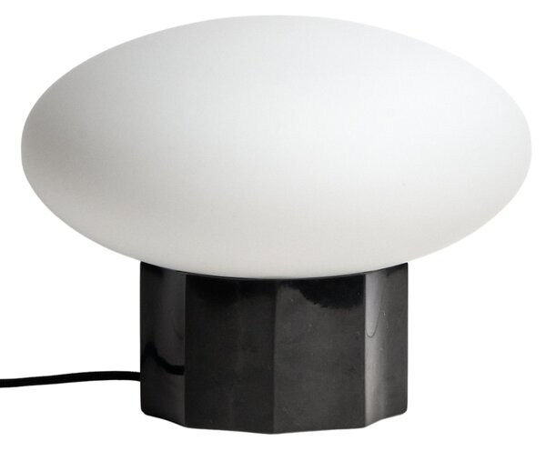 Kave Home Černá mramorová stolní lampa Idela Ø26 cm