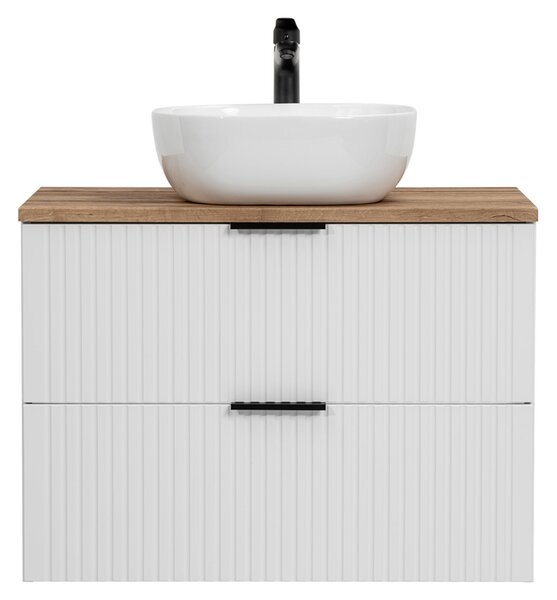 Koupelnová skříňka ADEL WHITE 80 cm + deska + umyvadlo