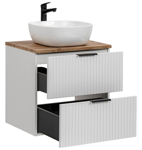 Koupelnová skříňka ADEL WHITE 60 cm + deska + umyvadlo
